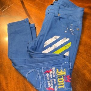 Iconic Blue Graphic Men's Jeans